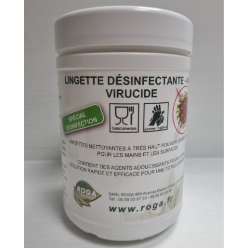 B- POT de 130 LINGETTES DESINFECTANTES
